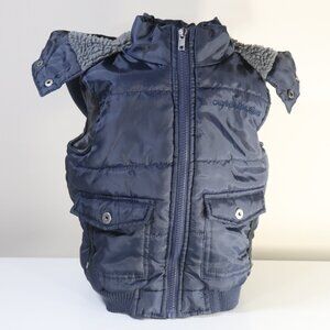 Calvin Klein Navy Blue Hooded Vest 3T